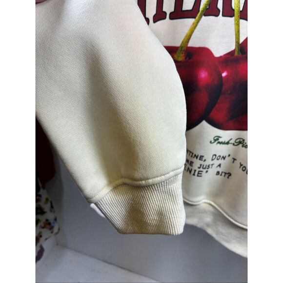 Aelfric Eden Cherry Hooded Sweatshirt in Cream Size S - Picture 4 of 10